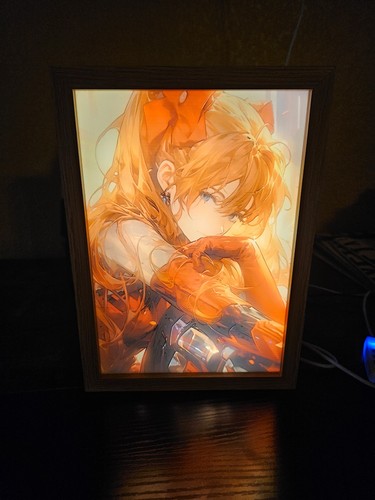 Asuka Langley Soryu Marco Iluminado Neón Génesis Evangelion Anime Decoración Plug-In - Imagen 1 de 4