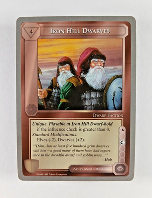 Iron Hill Dwarves - Middle Earth CCG card (1998 ICE) MECCG Silver Grey Border