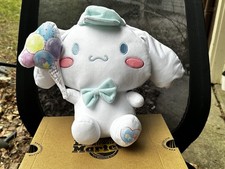 Cinnamoroll Sanrio plush bow tie hat and balloons