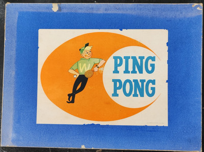 Tischtennis Tischtennis Arcofalc Rennen Gesellschaftsspiel 60er Vintage