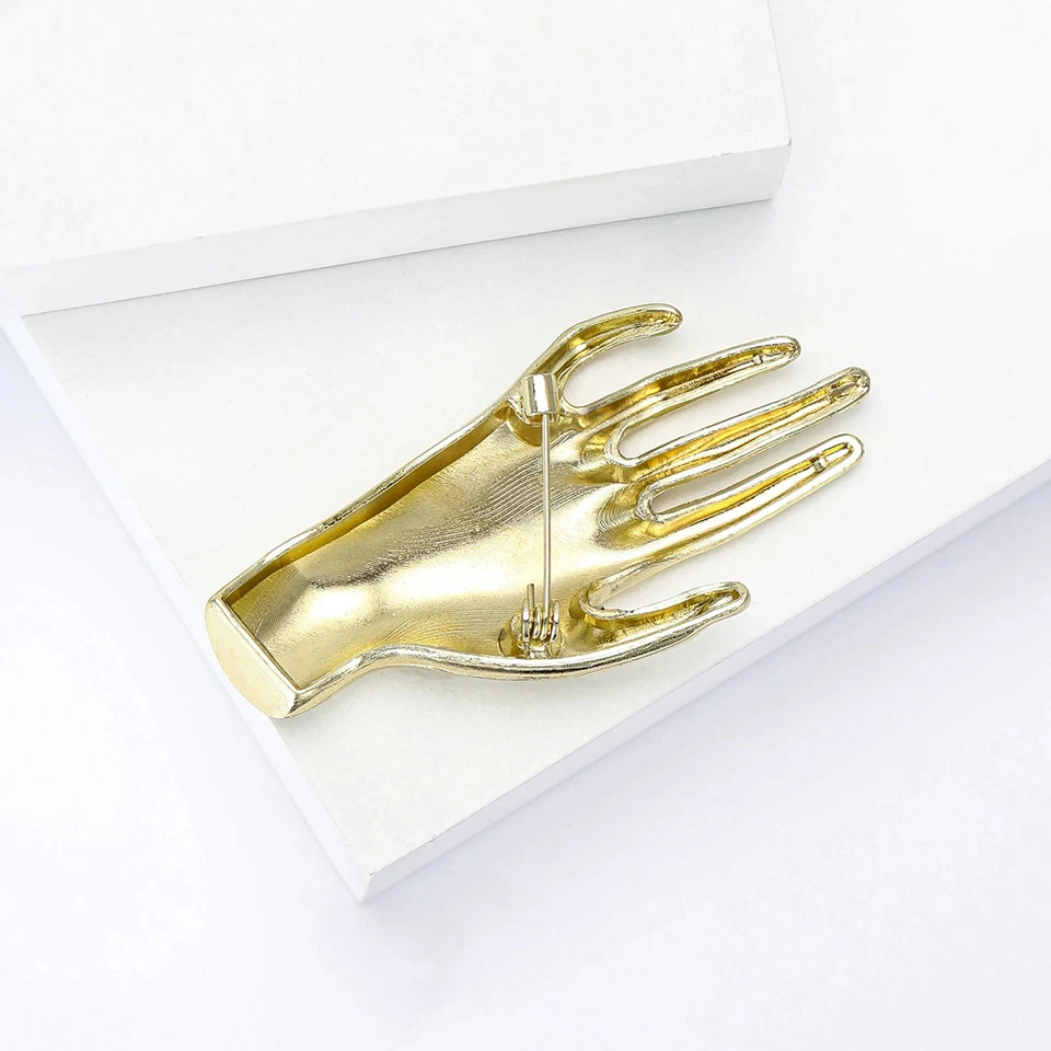 Роскошная золотистая готическая ручная брошь — булавка для костюма на Хэллоуин, жуткий ювелирный подарок - Изображение 4 из 4