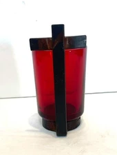 Jan Barboglio House Blessing Cross Red Votive Candle Large 5" High 2.5" Diameter