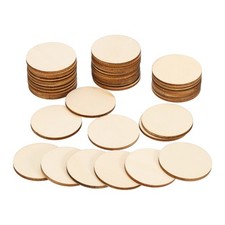 50 Pcs 1.4 Inch Unfinished Wood Circles for Crafts,Wood Round Slices