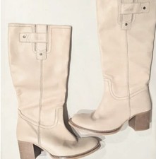 Women's Vintage Genuine Leather Knee High Boots, Sz 9