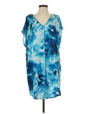 H By Halston Women Blue Casual Dress S