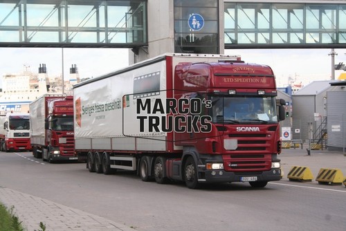 Truck photo Scania R 480 Box semitrailer Sweden red SWEDEN LTD SPEDITION #c3ez - 第 1/1 張圖片