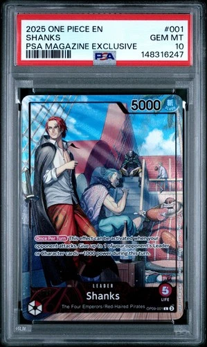 Shanks 004 2nd Anniversary Set OP09-004 One Piece Promotion PSA 10