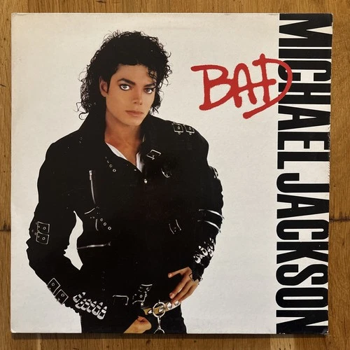 Michael Jackson Bad EX/VG+ UK 1st Press Vinyl LP Album 1987 Epic 450290-1