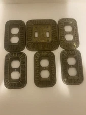 Vtg Solid Brass Light Switch Plates American Tack & Hardware 1968 USA  Lot of 6