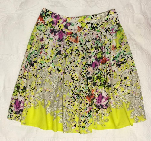 25% OFF SKIRTS SPORTSGIRL LIME MULTI FLORAL COTTON FLARED SKIRT Sz 6 NEW RRP$59 - Picture 3 of 9