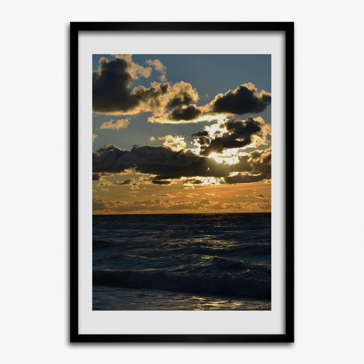 Tableau Photo Décoratif "Cabines De Plage" - 70x100 Cm - Cadre En MDF - Style Moderne - Neuf