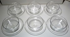*VINTAGE* Baccarat Crystal PERFECTON (1933-) Set 6 Finger Bowl & Underplate Sets