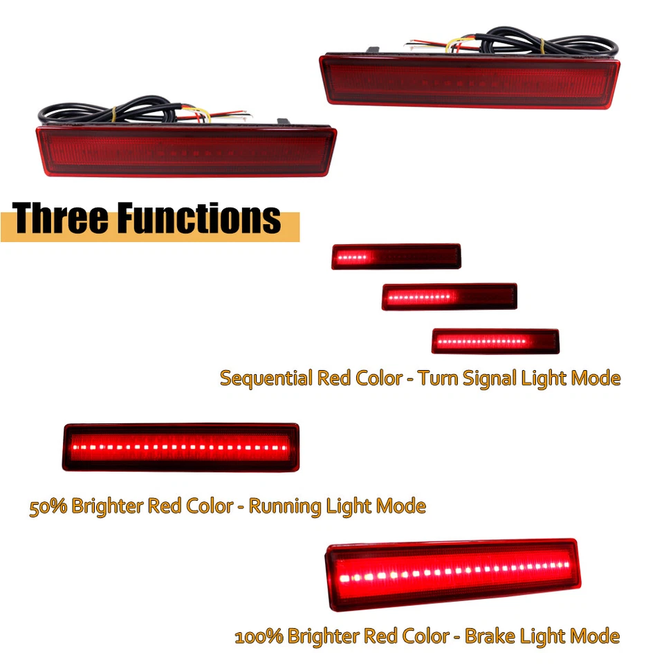 Luces de señal secuencial LED freno trasero reflector trasero Honda Pilot 2006-2008 Foto 2 de 4