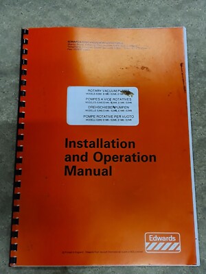 Gebrauchsanweisung technisches Manual Edwards E2M2, E1M5, E2M5, E1M8, E2M8 usw