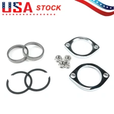 Exhaust Flange Install Kit Pair Flanges Gaskets Nuts Washers For Harley Big Twin