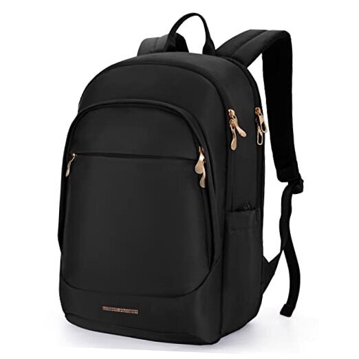 Anti Theft Women's Travel Backpack with 15.6 Inch Laptop Compartment 01 Black-image