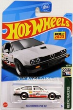 2023 Hot Wheels #185 Retro Racers Alfa Romeo GTV6 3.0 White