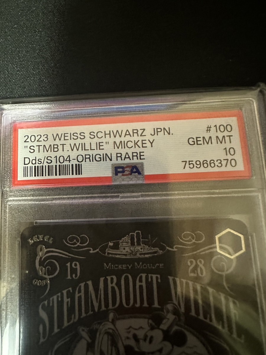 2023 WEISS SCHWARZ MICKEY ミッキーマウス　PSA10 2023 Weiss Schwarz Disney 100 Steamboat Willie Mickey Psa 10