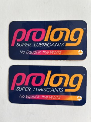 Original Vintage NOS 2 Prolong Super Lubricants Sticker ~3.25x1.75  (6F)