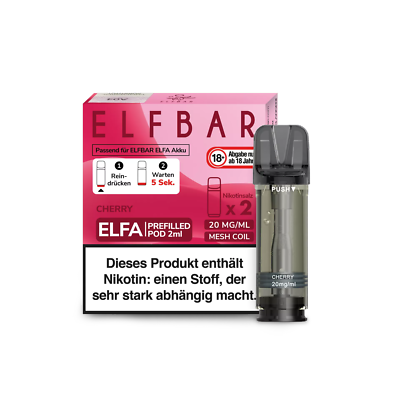 elfbar elfa kaufen 10 x Elfbar Elfa Pods mit 20mg/ml Nikotin original Elfbar Pod System  Prefilled