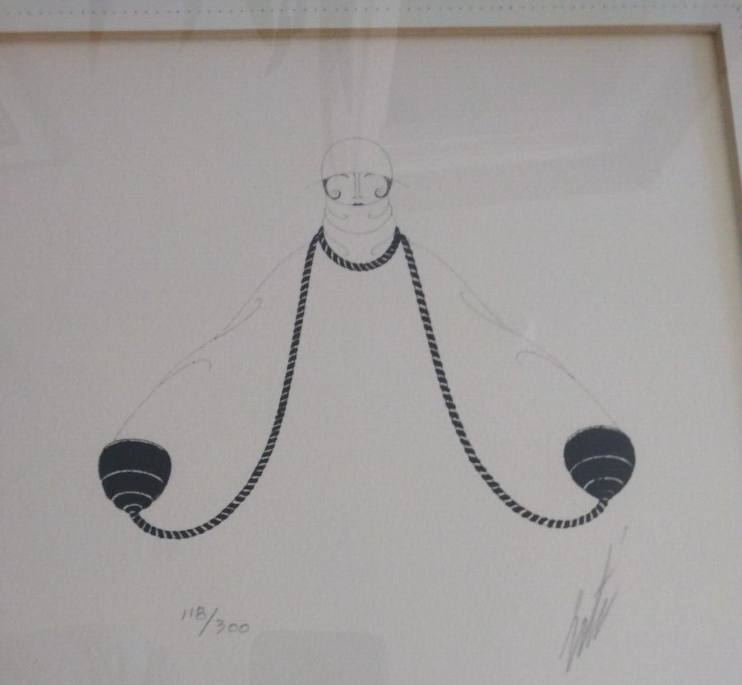 Erté | 1976 ''Ficelle'' Art Deco Lithograph Signed 118/300 by Erte