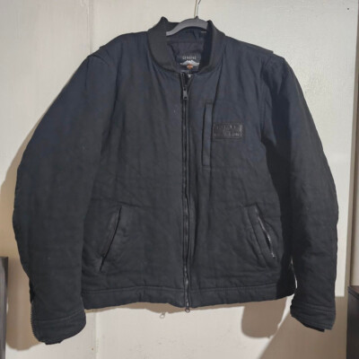 Harley Davidson 98071-05VR Riding Jacket Quilted Waxed Canvas Black XLarge 