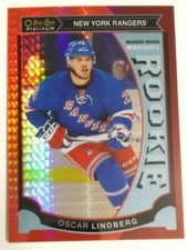 Oscar Lindberg 2015-16 O Pee Chee Platinum Rookie Red Prism 42/149 Rangers RC