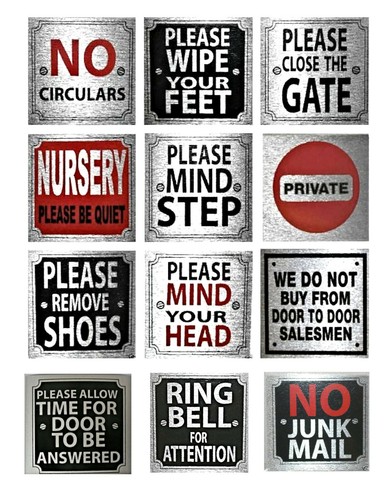 House Signs Easy Peel & Stick to UPVC - Wood etc Waterproof Long lasting - Picture 1 of 35