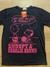 Peanuts Worldwide LLC why can't you just be yourself Large T-shirt NWT 