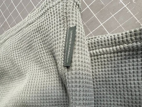 Men's Under Armour Green Long Sleeve Shirt 3XL NWOT Waffle Knit Crewneck - Picture 5 of 5