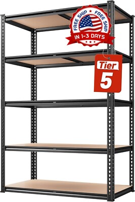 Estante de Almacenamiento de Metal de 5 niveles, Resistente e Ideal para Garaje