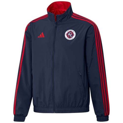 ADIDAS MENS NEW ENGLAND REVOLUTION REVERSIBLE ANTHEM JACKET SIZE SMALL $110 MLS - Picture 2 of 3