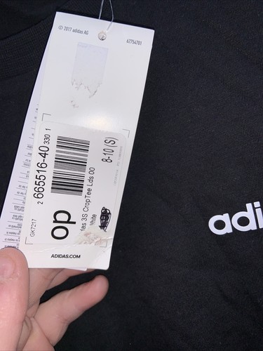 Camiseta Recortada Deportiva para Mujer Adidas - Pequeña 8/10 Nueva con Etiquetas - Imagen 3 de 4