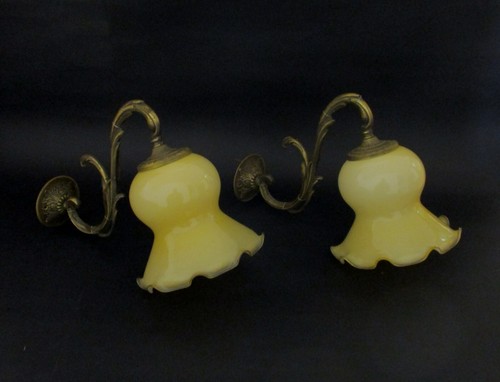 ✅ SPLENDIDA ANTICA COPPIA APPLIQUE LIBERTY EPOCA 900 PAIR SCONCES ANTIQUE - 4675 - 第 1/9 張圖片