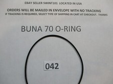 042 O-ring. 3-1/4" ID x 3-3/8" OD x 1/16" thick. Buna-70. Quan 1.