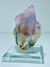 Fine Cactus Amethyst Spirit Quartz-Glass Bevelled Holder-Maglaiesberg Mountain