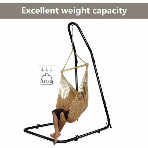 Hammock Chair Stand Steel Frame Adjustable Swing Holder Or Tree Swing SetOutdoor - Picture 9 of 26