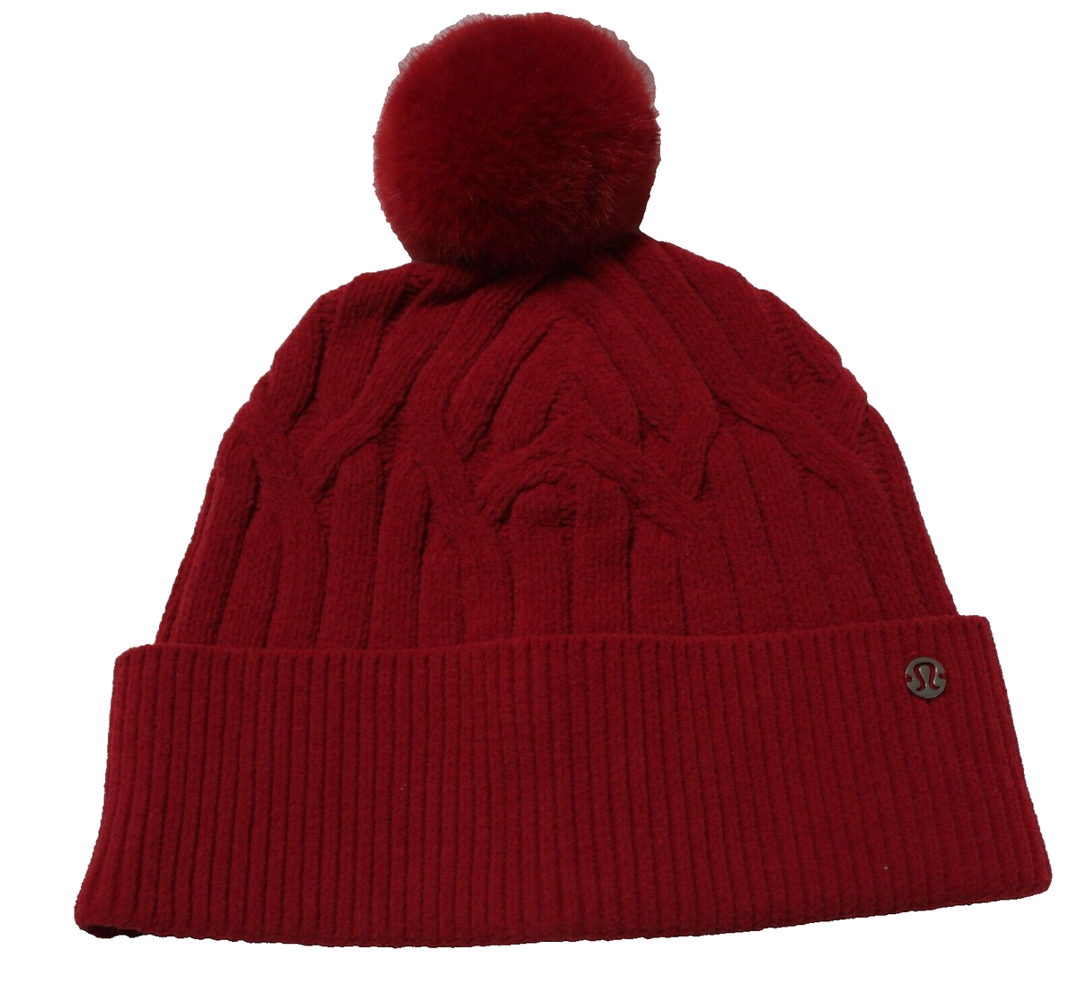 Lululemon NWT Cable Knit Red Pom-Pom Beanie dark red NEW Lululemon Women main image 3