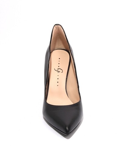 Gibellieri 199a Black Leather Pointy Toe Classic Heel Pumps 36 / US 6 - Picture 7 of 8