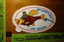 Alter Aufkleber Tiere Heimtierbedarf Aquarium Fische AQUTAN