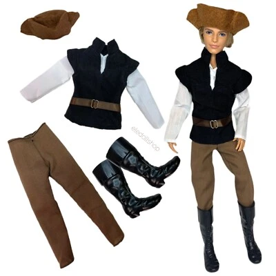 Eledoll Clothes Boots Fashion Pack Medieval Peasant Hunter Prince Doll Pilgrim