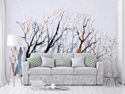 3D Painted Branches ZHUA15598 Wallpaper Wall Murals Removable Self-adhesive Amy