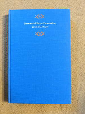 Tobias Smollett: Bicentennial Letters, SIGNED by Lewis Knapp, 1st