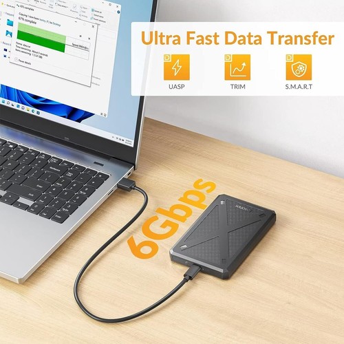 IDsonix 2.5 SATA to USB 3.0 Hard Drive Enclosure Case for Laptop HDD SSD UASP - Picture 3 of 22