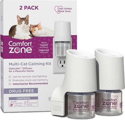 Essential Multi-Cat Calming Diffuser with 2 Refills - 60 Days of Tranquility