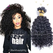 Kinky Curly Micro Loop Ring Human Hair Extension Small Curly Micro Beads Hair