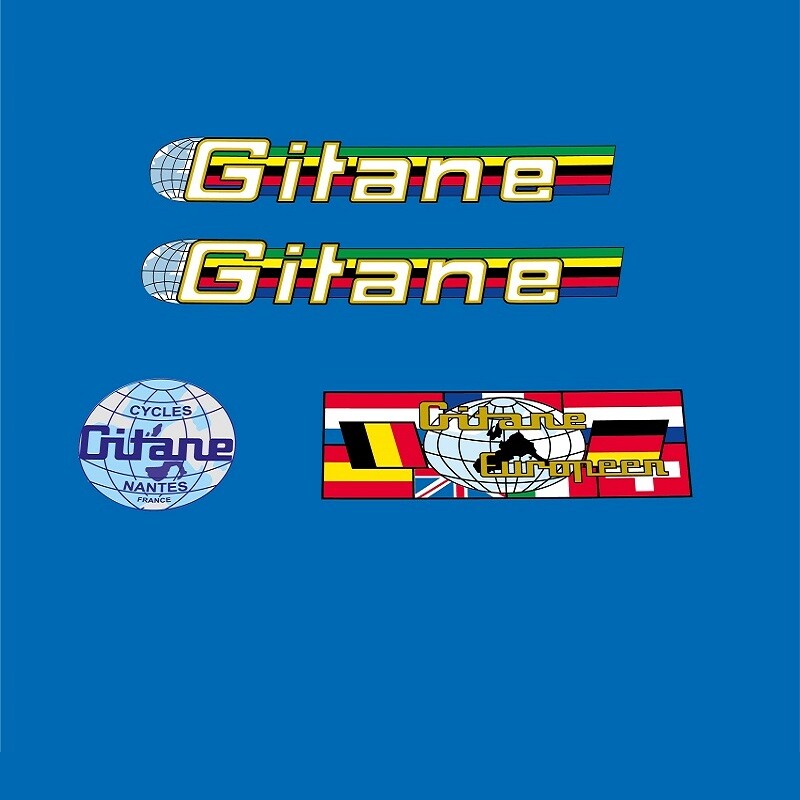 Identification sticker tubes sur un cadre Gitane