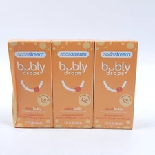 3x SodaStream - Bubly Drops - PEACH - Unsweetened Natural Flavor