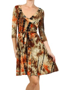 tie dye wrap dress