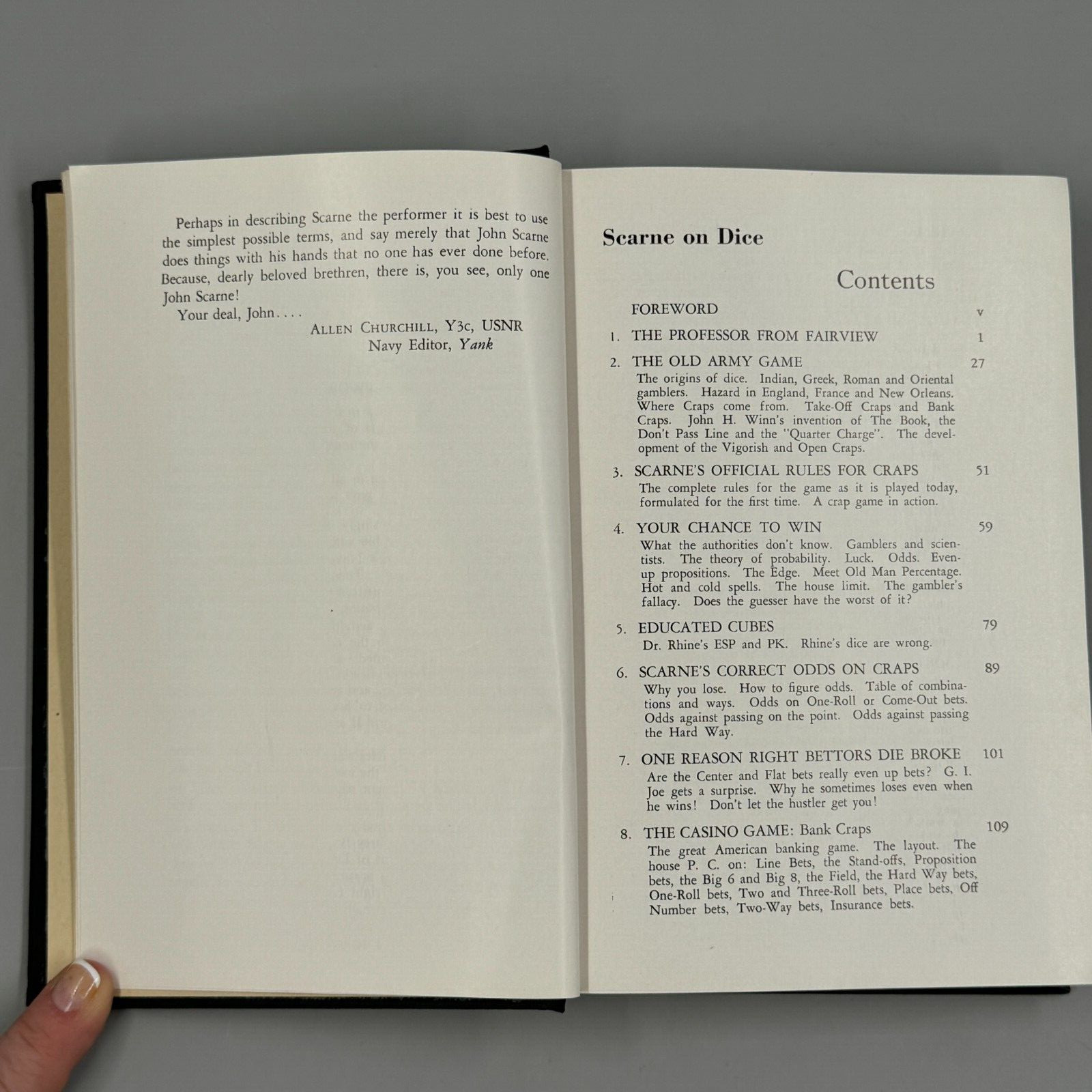 Scarne On Dice Military Edition By John Scarne & Clayton Rawson 1949